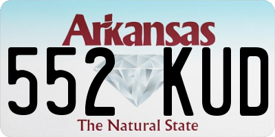 AR license plate 552KUD