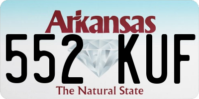 AR license plate 552KUF