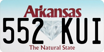 AR license plate 552KUI