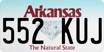 AR license plate 552KUJ