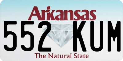 AR license plate 552KUM