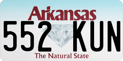 AR license plate 552KUN