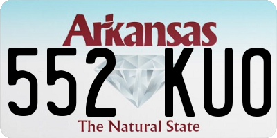 AR license plate 552KUO