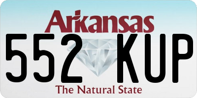 AR license plate 552KUP
