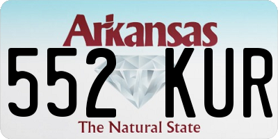 AR license plate 552KUR