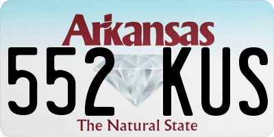 AR license plate 552KUS