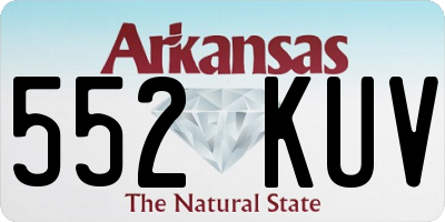 AR license plate 552KUV