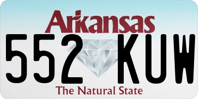 AR license plate 552KUW