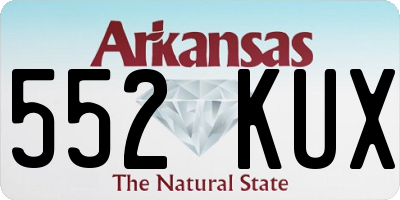 AR license plate 552KUX