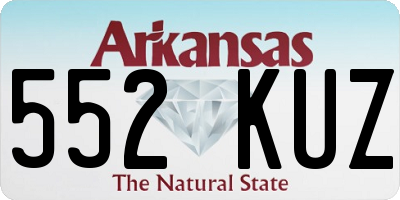 AR license plate 552KUZ
