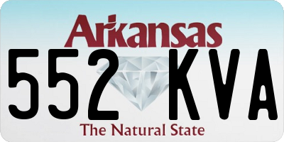 AR license plate 552KVA