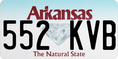 AR license plate 552KVB