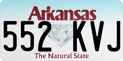 AR license plate 552KVJ