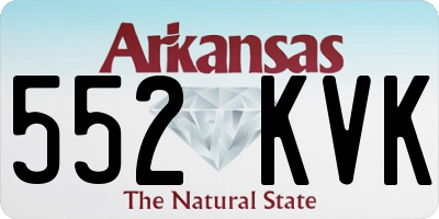 AR license plate 552KVK