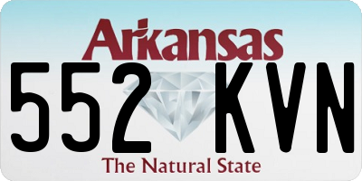 AR license plate 552KVN