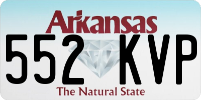 AR license plate 552KVP