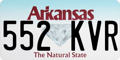 AR license plate 552KVR
