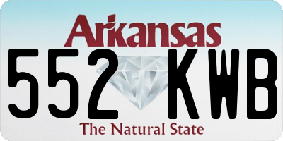 AR license plate 552KWB