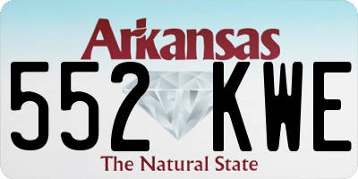 AR license plate 552KWE