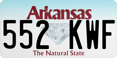 AR license plate 552KWF