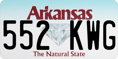 AR license plate 552KWG