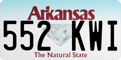 AR license plate 552KWI