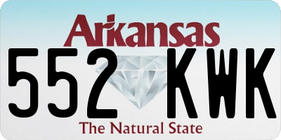 AR license plate 552KWK