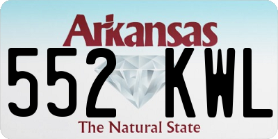 AR license plate 552KWL