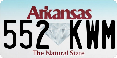 AR license plate 552KWM