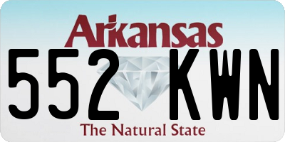 AR license plate 552KWN