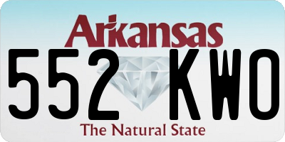 AR license plate 552KWO