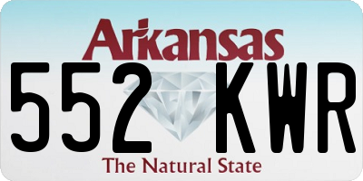 AR license plate 552KWR