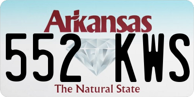 AR license plate 552KWS