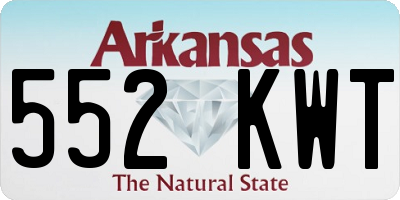 AR license plate 552KWT
