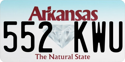 AR license plate 552KWU