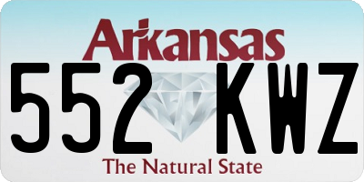 AR license plate 552KWZ