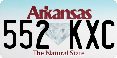 AR license plate 552KXC