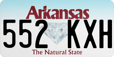 AR license plate 552KXH