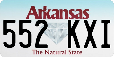 AR license plate 552KXI