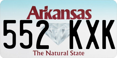 AR license plate 552KXK