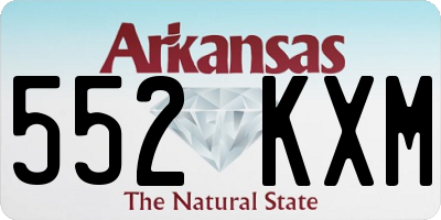 AR license plate 552KXM