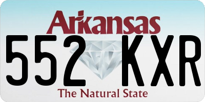 AR license plate 552KXR
