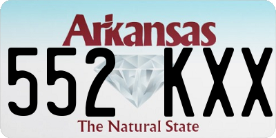 AR license plate 552KXX