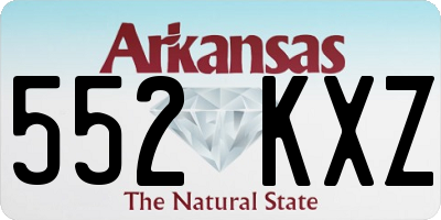 AR license plate 552KXZ
