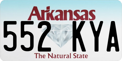 AR license plate 552KYA