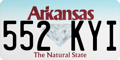 AR license plate 552KYI