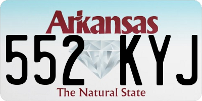 AR license plate 552KYJ