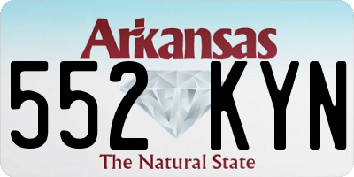 AR license plate 552KYN