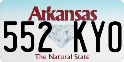 AR license plate 552KYO