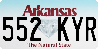AR license plate 552KYR